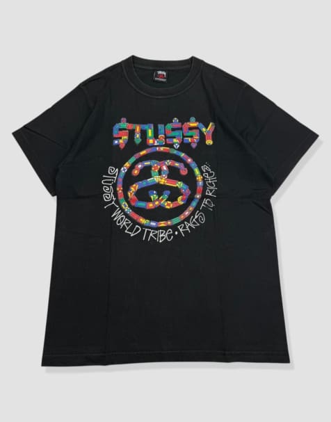 Vintage size S Stussy graphic t-shirt in black - view 1