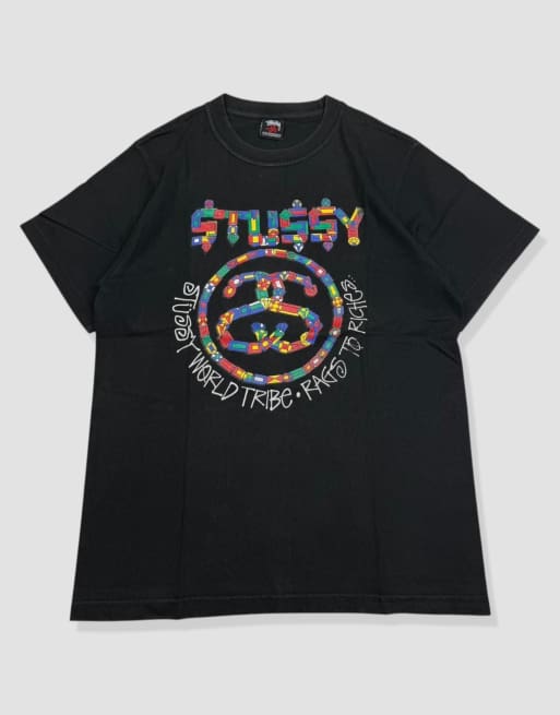 Vintage size S Stussy graphic t-shirt in black