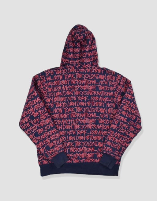Vintage size S stussy hoodie in navy, 2 of 4