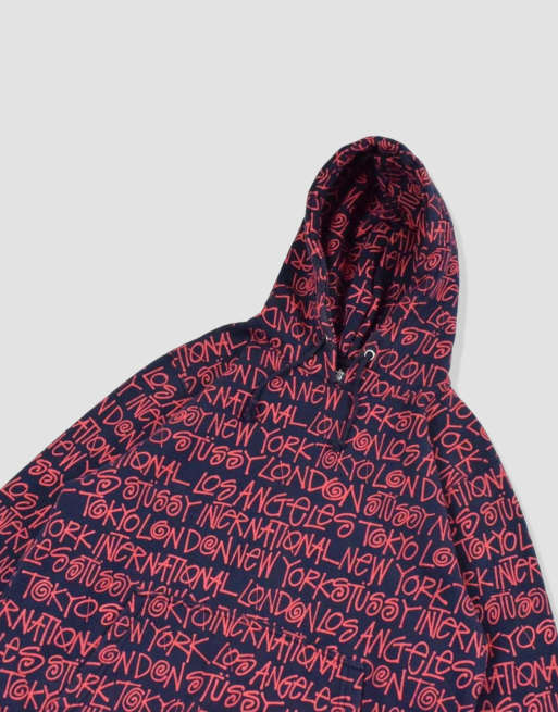 Vintage size S stussy hoodie in navy, 3 of 4