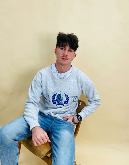 Vintage size S TULTEX Cape Cod Sweatshirt in Grey