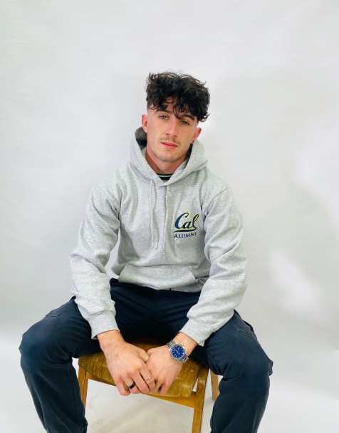 Vintage Size S USA Berkeley Hoodie In Grey - view 1
