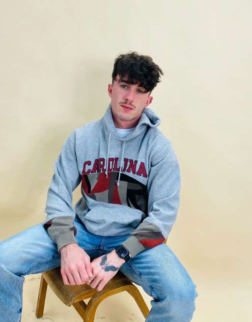 Vintage size S USA Carolina Rework Hoodie in Grey