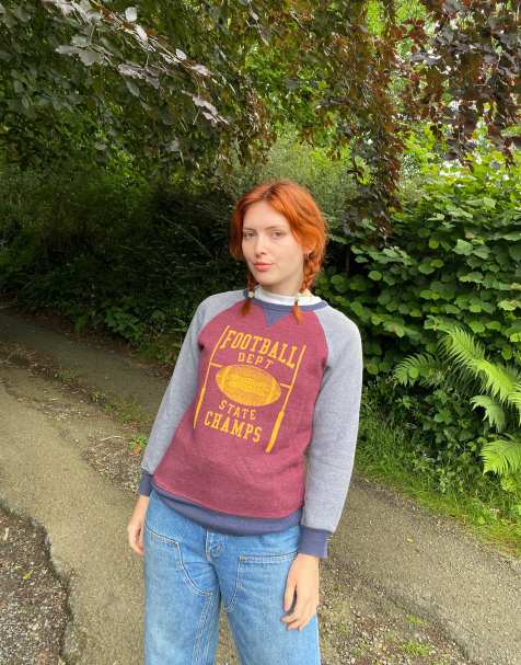 Vintage Size S USA Football Sweatshirt In Multi - view 1