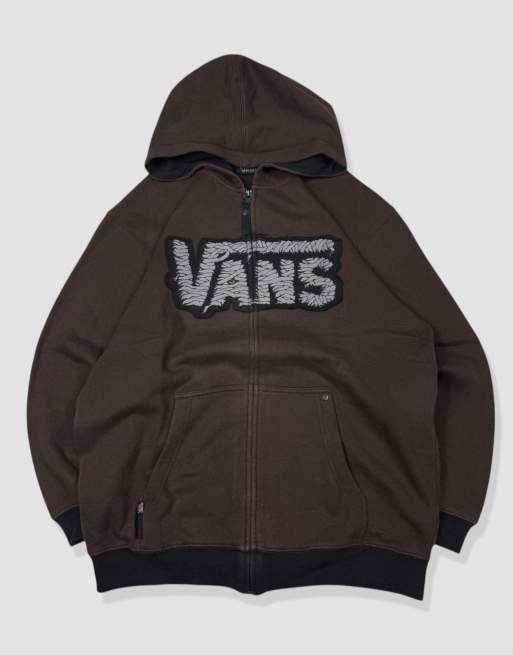 Vintage size S vans hoodie in brown