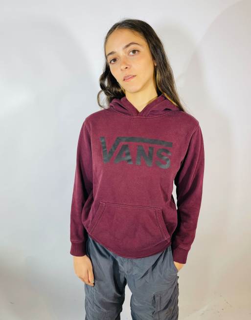 Vintage size s vans hoodie in red in red