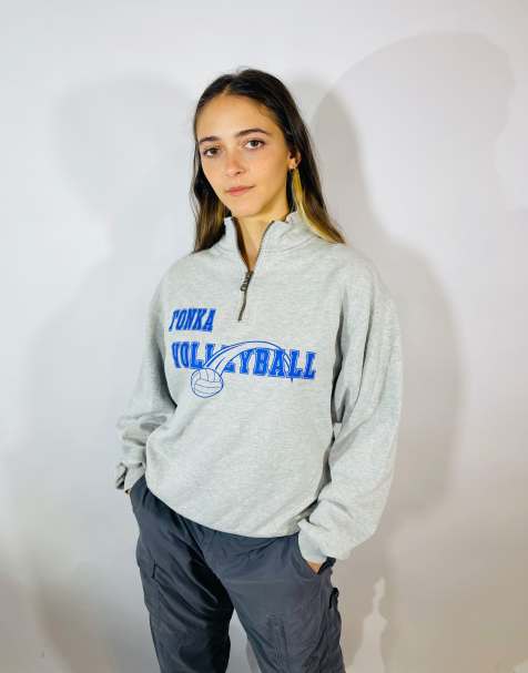 Vintage size s volleyball sweatshirt in grey in grey - view 1