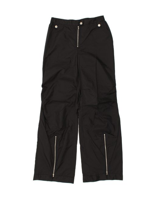 Vintage Size W30 L30 Wide Leg Casual Trousers in Black