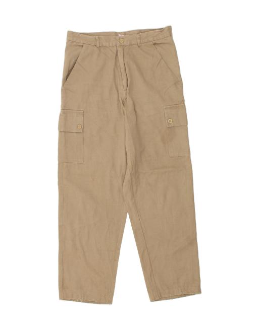 Vintage Size W30 L36 Tapered Cargo Trousers in Brown