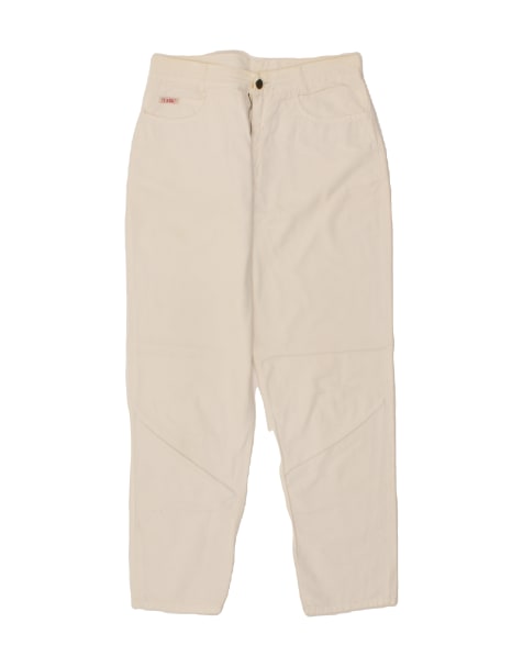 Vintage Size W32 L30 Tapered Casual Trousers in White - view 1