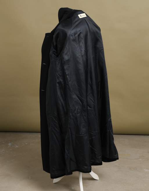 Vintage size XL Aquascutum double breasted overcoat in black, 7 of 7