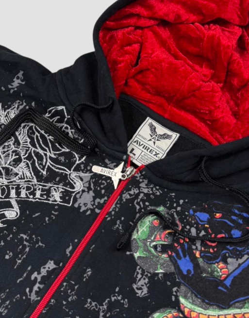 Vintage Size XL Avirex Hoodie in Black
