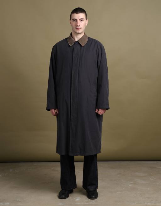Vintage size XL Balmain overcoat in charcoal grey, 2 of 7