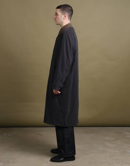 Vintage size XL Balmain overcoat in charcoal grey, 5 of 7
