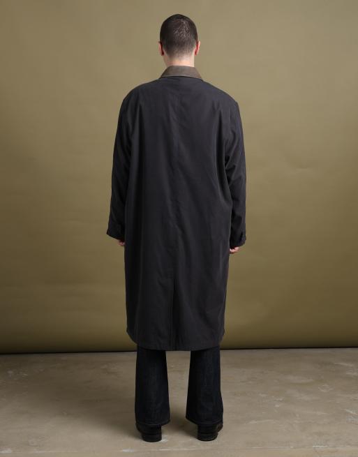 Vintage size XL Balmain overcoat in charcoal grey, 6 of 7