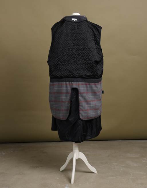 Vintage size XL Balmain overcoat in charcoal grey, 7 of 7