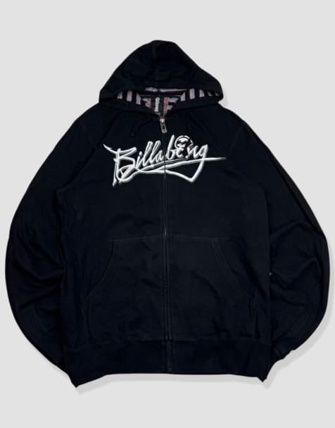 Vintage size XL Billabong full-zip hoodie in black - view 1