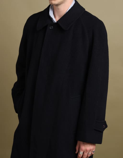 Vintage size XL Burberry overcoat in navy, 5 of 7