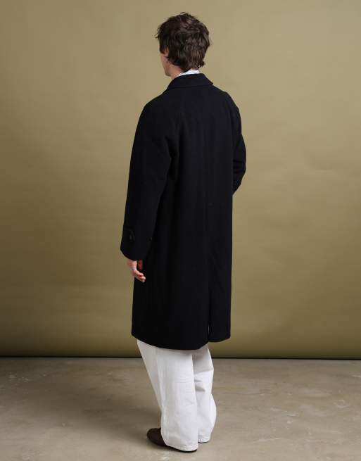 Vintage size XL Burberry overcoat in navy, 6 of 7