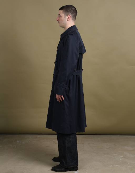 Vintage size XL Burberry's double breasted trench coat in navy, 4 of 7