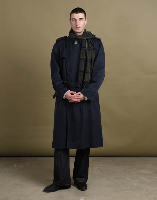 Vintage size XL Burberry's double breasted trench coat in navy, 5 of 7