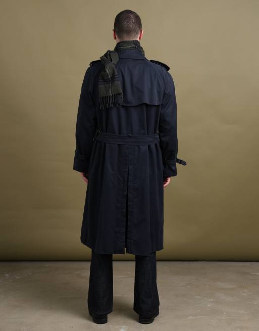 Vintage size XL Burberry's double breasted trench coat in navy, 7 of 7