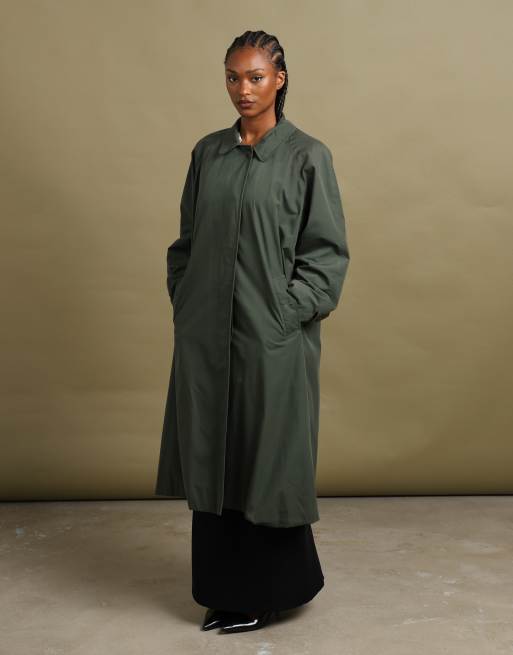 Vintage size XL Burberrys single breasted trench coat in dark green, 4 of 7