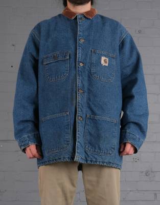 Vintage Size XL Carhartt Michigan Denim Jacket