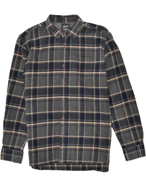 Vintage Size XL Check Flannel Shirt in Grey