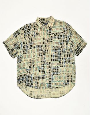 Vintage Size XL Check Short Sleeve Shirt in Multicoloured