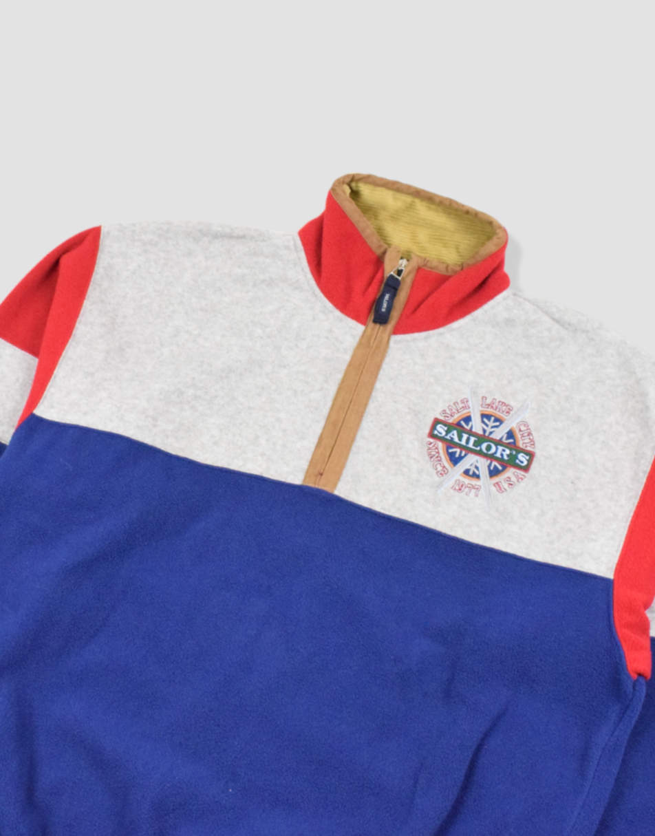 Vintage size XL colour block 1/4 zip fleece 2