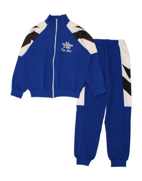 Vintage Size XL Colourblock Full Tracksuit in Blue - view 1