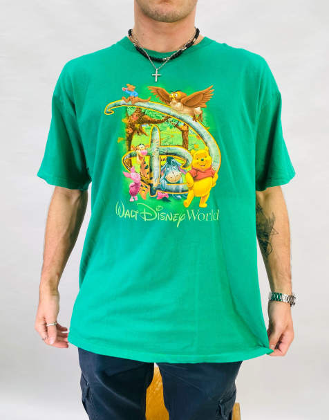 Vintage Size XL Disney World Pooh T Shirt In Green - view 1