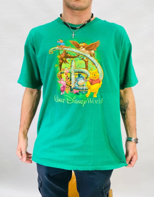 Vintage Size XL Disney World Pooh T Shirt In Green