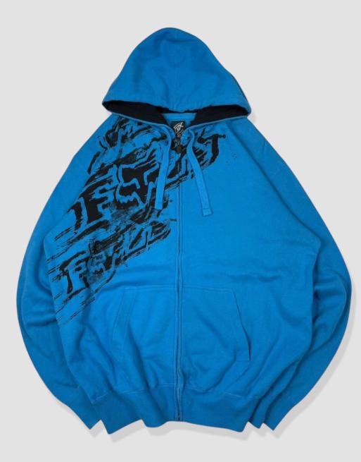 Vintage size XL fox hoodie in blue