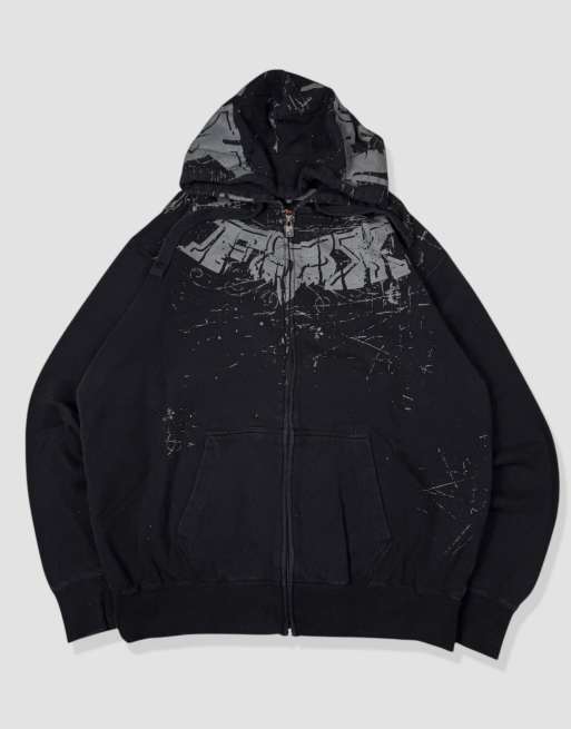 Vintage Size XL Fox Racing Hoodie in Black