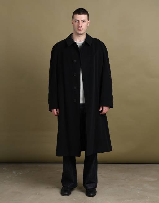 Vintage size XL Giorgio Armani overcoat in black, 1 of 7