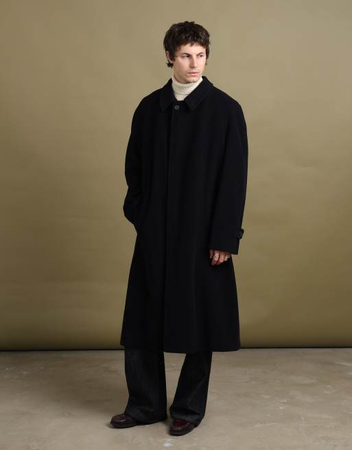 Vintage size XL Giorgio Armani overcoat in navy, 1 of 7