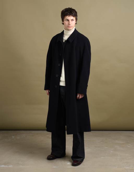 Vintage size XL Giorgio Armani overcoat in navy, 2 of 7