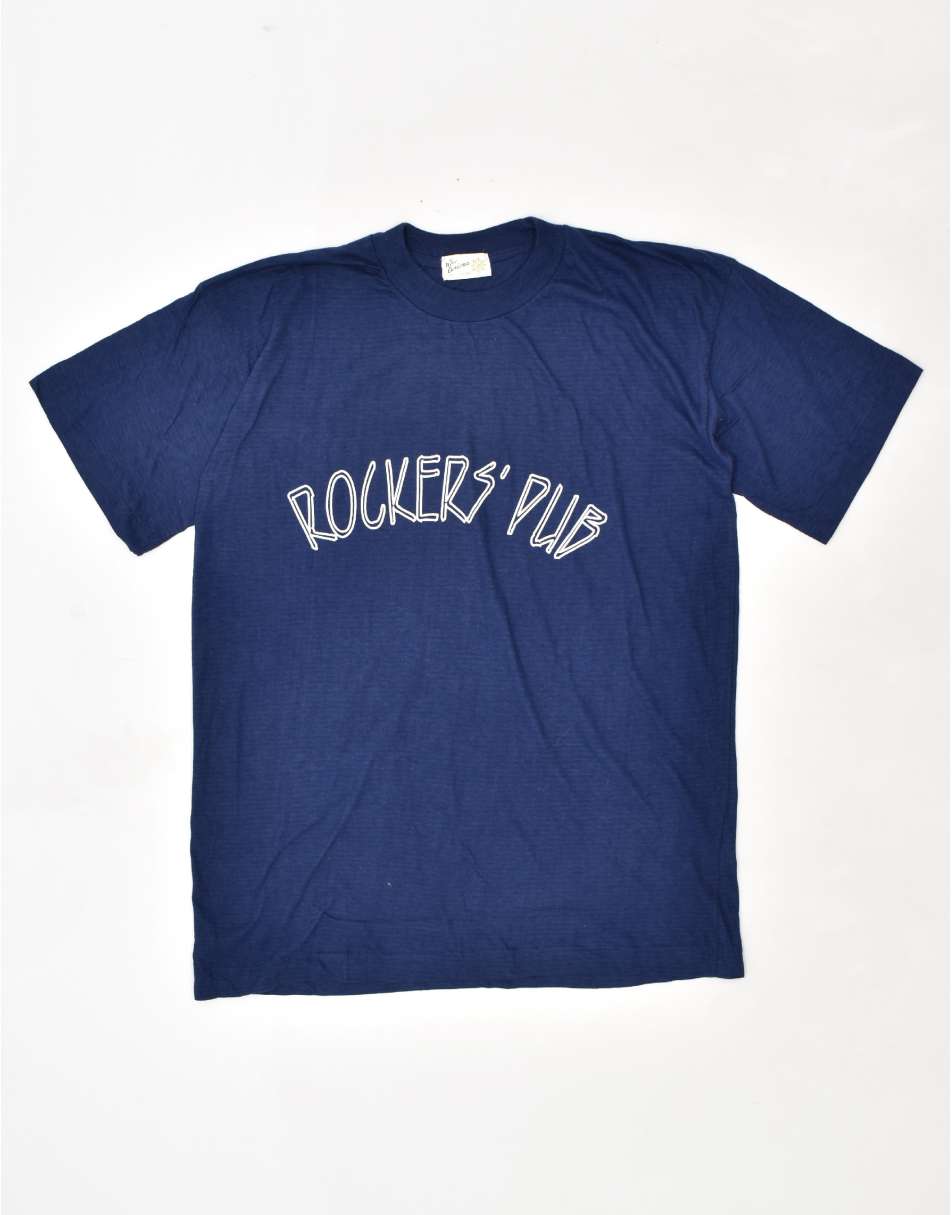Vintage Size XL graphic t-shirt in navy blue
