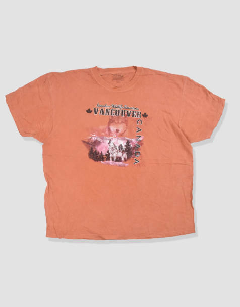 Vintage size XL graphic t-shirt in orange - view 1