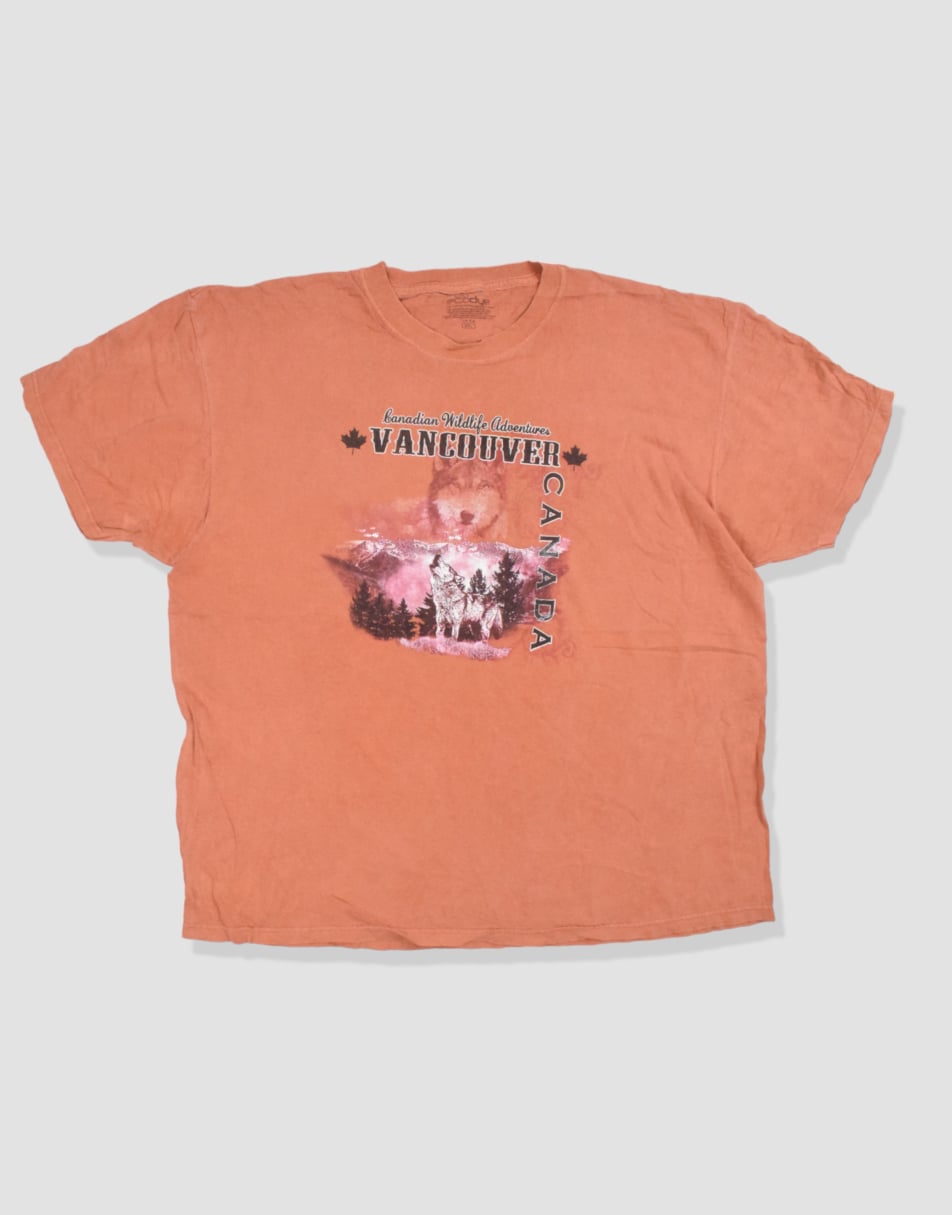 Vintage size XL graphic t-shirt in orange