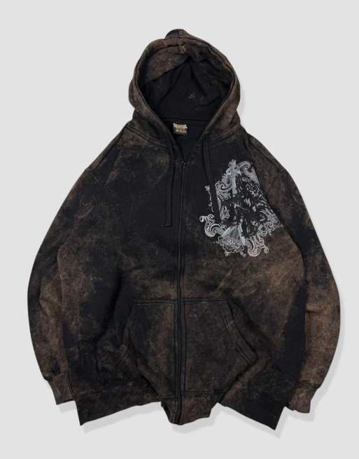 Vintage Size XL Grunge Hoodie in Brown