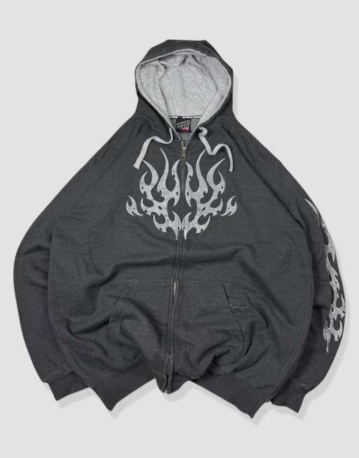 Vintage size XL grunge hoodie in grey