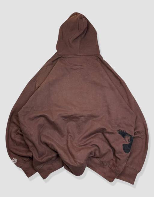 Vintage size XL Hard Rock Café full-zip hoodie in brown, 2 of 4