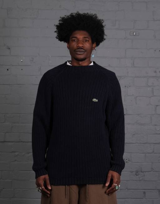 Vintage Size XL Lacoste Knitted Jumper in Navy