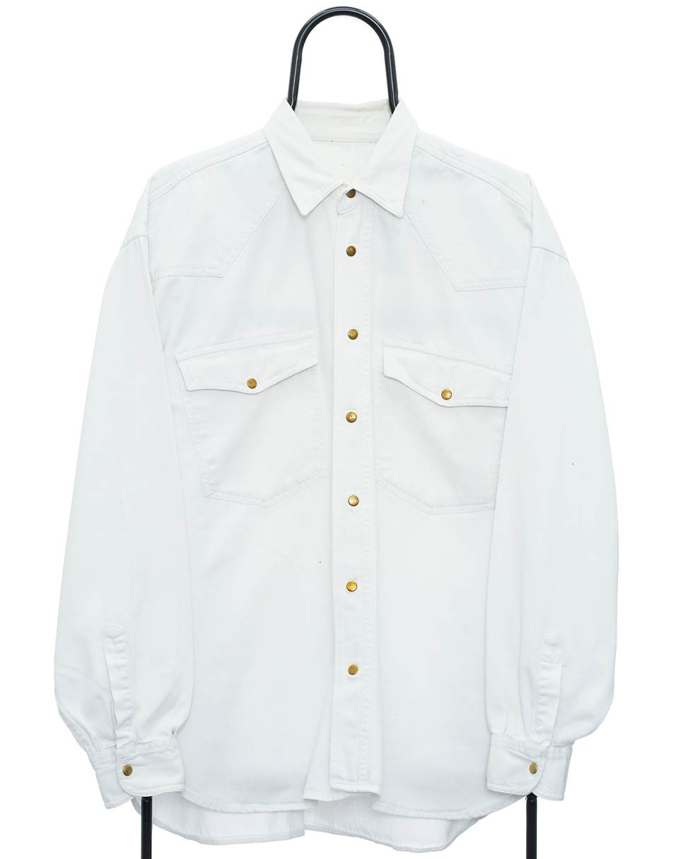 Vintage Size XL Long Sleeved Shirt In White