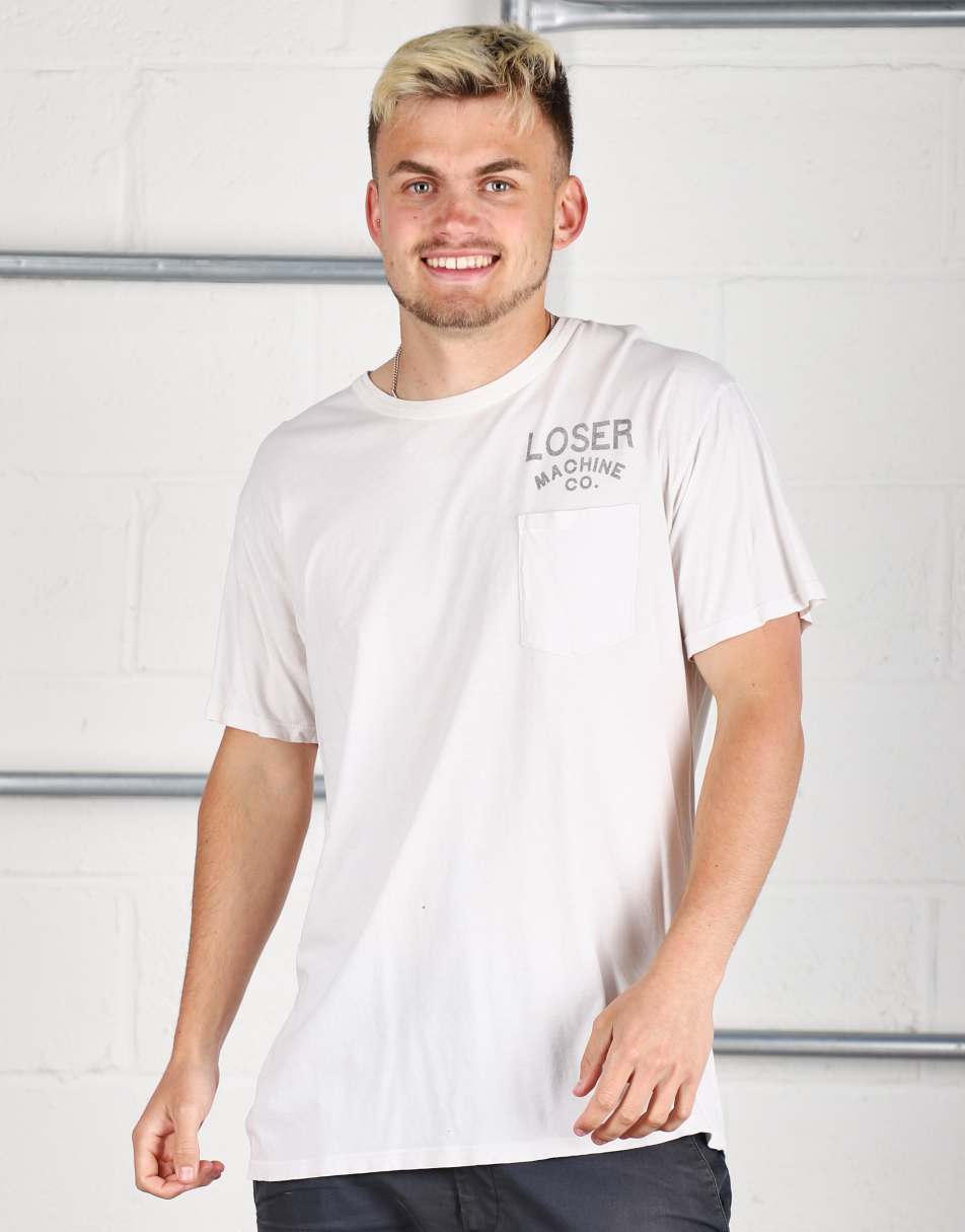 Vintage Size XL Loser Machine short sleeve t-shirt in white