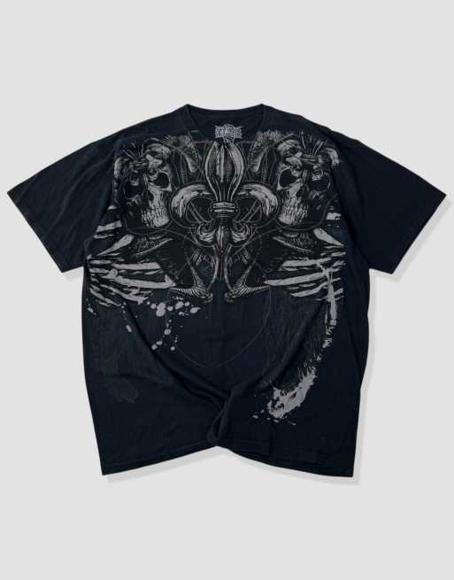 Vintage size XL MMA Elite grunge t-shirt in black