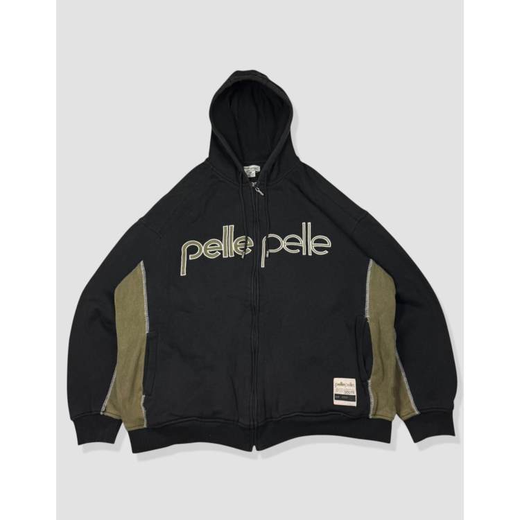 Vintage size XL Pelle Pelle hoodie in black | ASOS